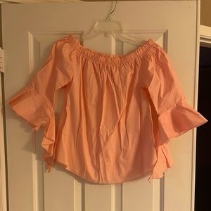 Pink off the shoulder blouse size womens small